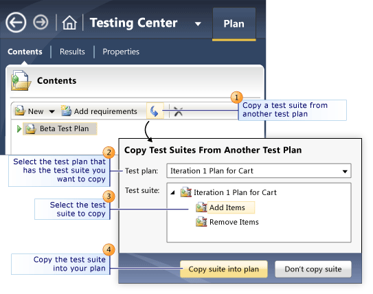 Copy Test Suites From Another Test Plan