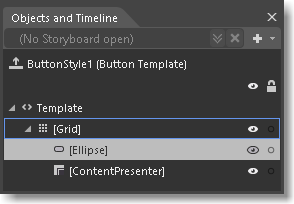 Button template editing mode