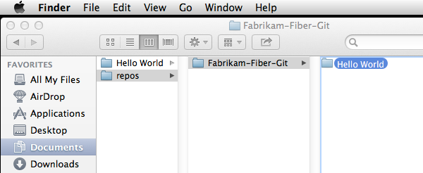In Finder, moving code folder to repos/team-project