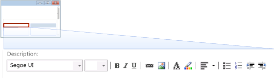Formatting toolbar