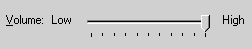 Static text label for a slider