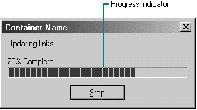Progress message box