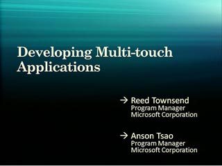 User Experience: Developing Multi-touch Applications