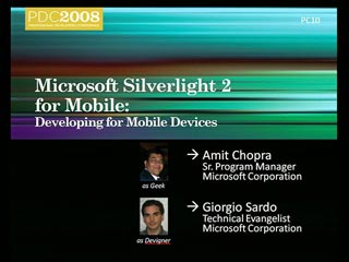 RIA for Mobile with Silverlight 2