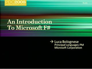 An Introduction to Microsoft F#
