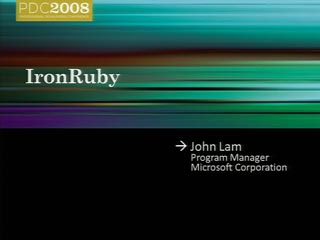 IronRuby: The Right Language for the Right Job