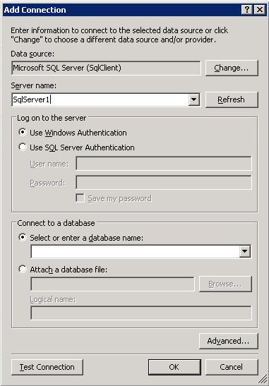 Add Connection dialog box