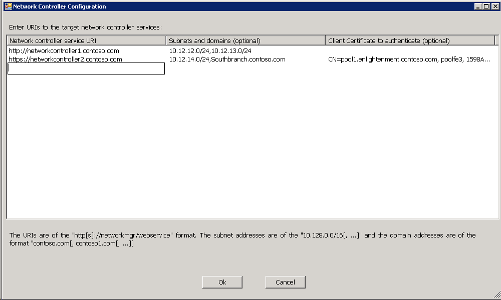 Lync SDN network controller configuration