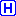blue H on white background sign (hospital)