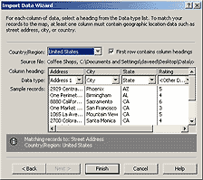 Import Data Wizard Column Headings