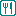 teal fork and knife sign (food, restaurant)