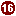 white 16 in maroon circle