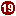 white 19 in maroon circle