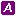 white italic A in purple square