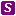 white italic S in purple square