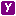 white italic Y in purple square