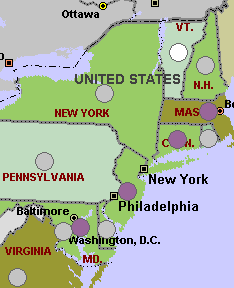 Shaded Area Map with Shaded Circles
