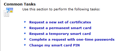 Request a smartcard
