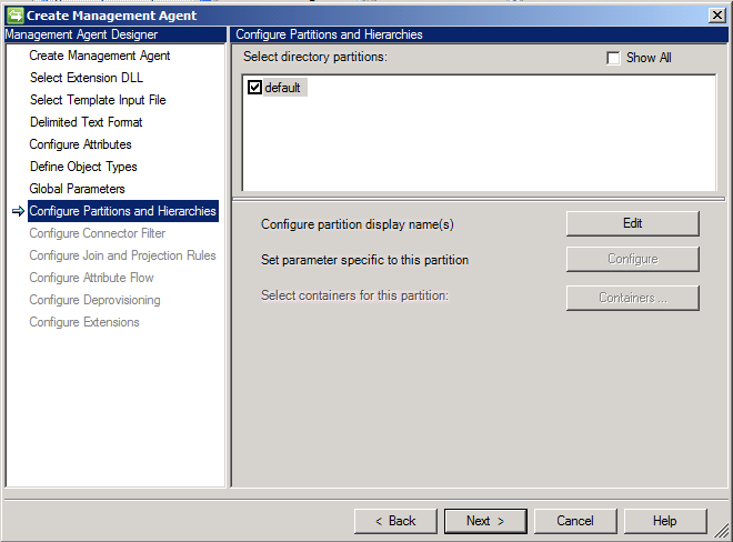 Configure Partitions and Hierarchies