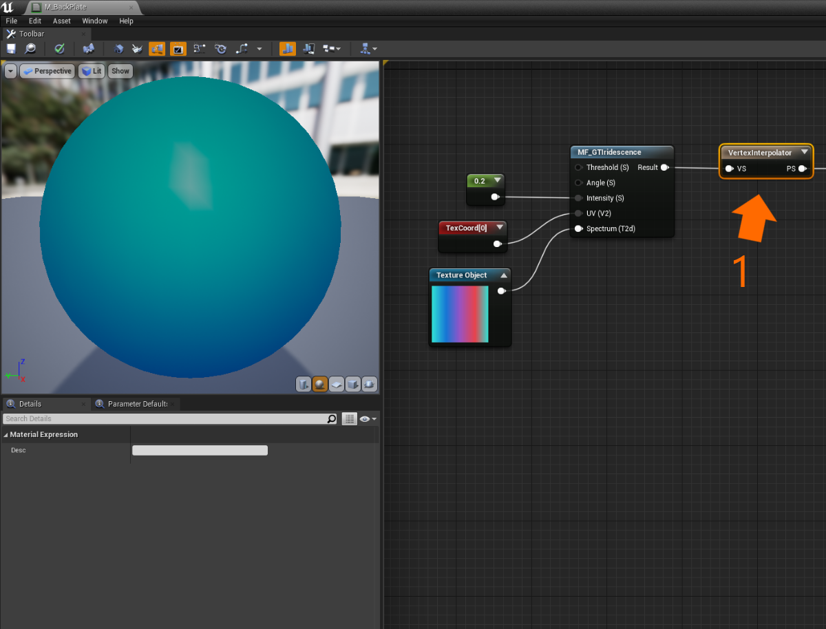 Iridescence Vertex material properties
