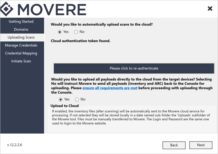 Select an upload method
