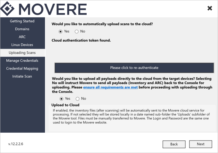 Select an upload method