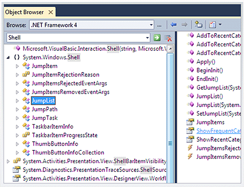 Visual Studio 2010 Object Browser