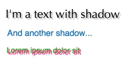 Examples of Text Shadows