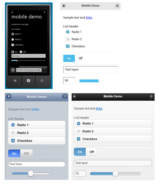 Output from Applying Theme Dynamically Based on Device