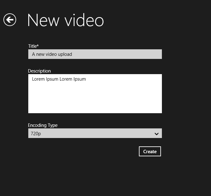 The video details that must be provided prior to upload