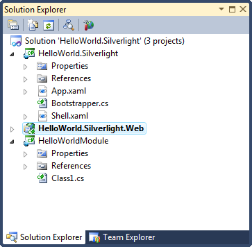 Solution with a module named HelloWorldModule