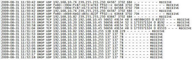 Firewall Log file