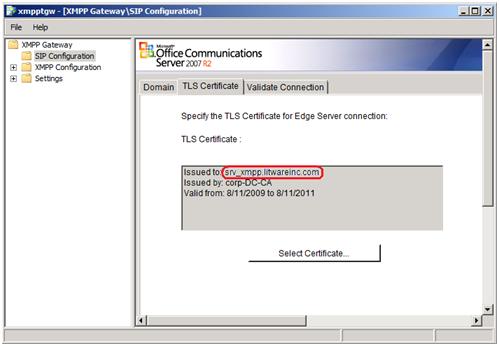 TLS Certificate Configuration
