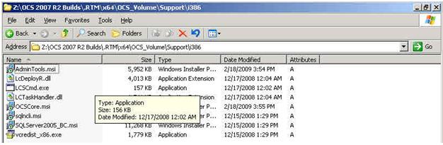 Installation files for the 32-bit management tools