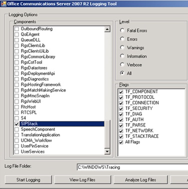 Starting the Logging Tool