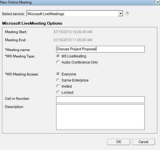 New Lync meet options in a Lotus Notes Appointment
