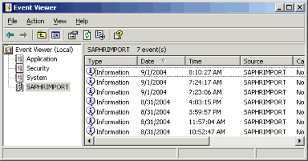 Windows events from the HR module