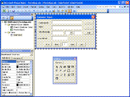 Finishing the form layout (click to see larger image)