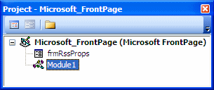 Visual Basic Editor Project Explorer