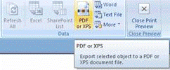 Saving a report in PDF format