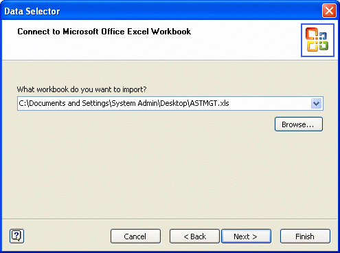 Select the file you want to import