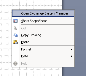 The Exchange System Manager Action menu