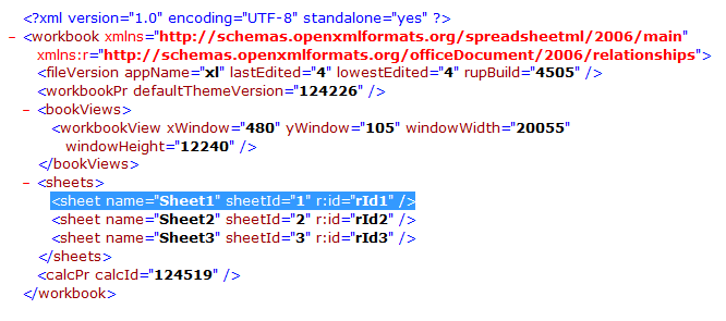XML Code snippet