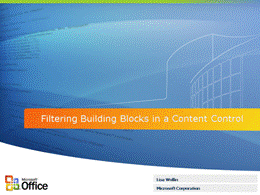 Filtering Building Blocks In A Content Control