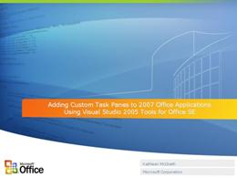 VSTO 2005SE Adding Custom Task Panes video