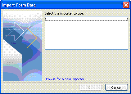Import Form Data dialog box