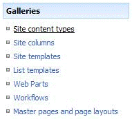 Site content types