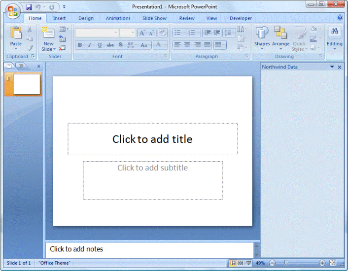 Task pane not yet functional in PowerPoint
