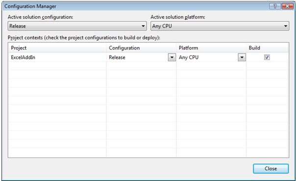 Configuration Manager dialog box