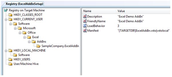 Registry Keys setup